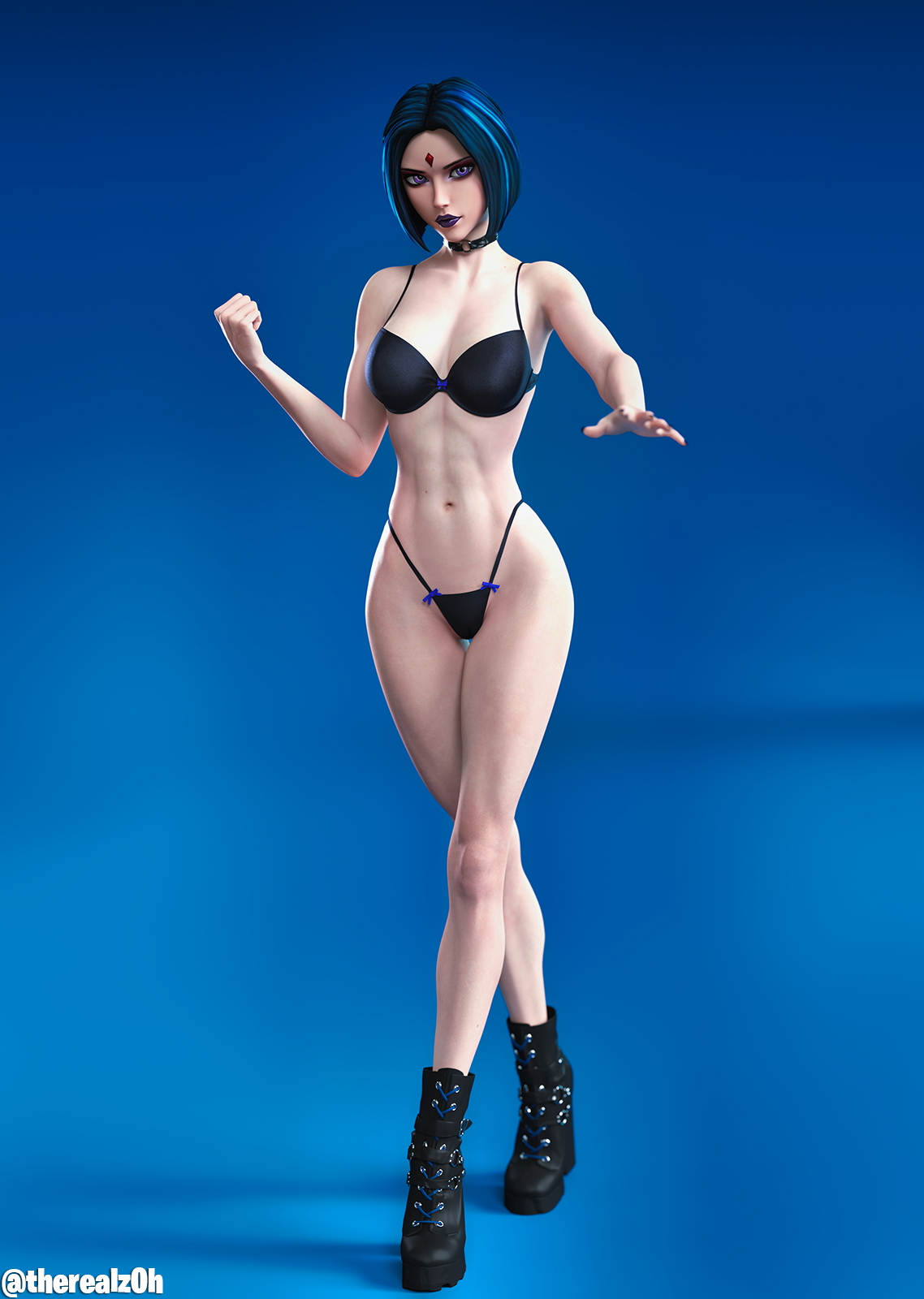 Raven Raven (teen Titans) Teen Titans Fortnite 3d Girl 3d Porn Nude Naked Pussy Pink Nipples Abs 2