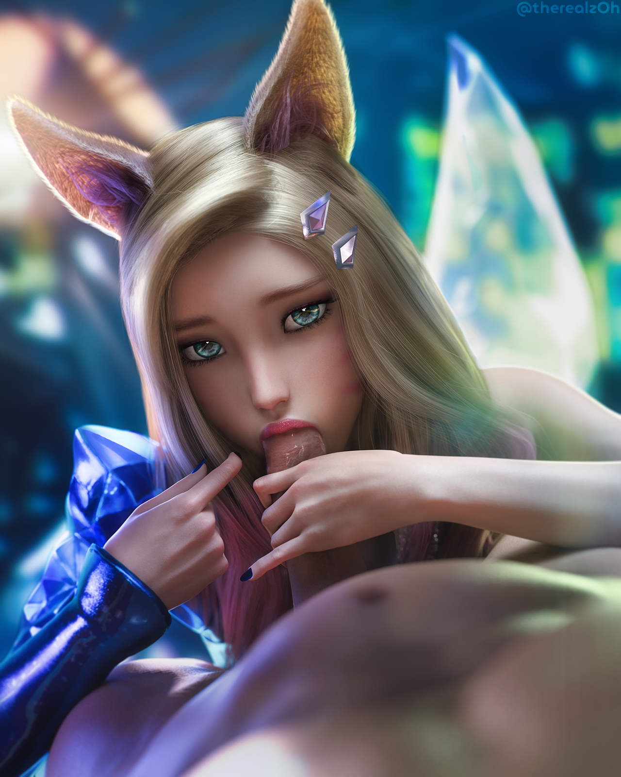 Ahri suck Ahri League Of Legends 3d Girl 3d Porn Oral Sex Blowjob Sucking Cock Fellatio Looking At Viewer Male Pov