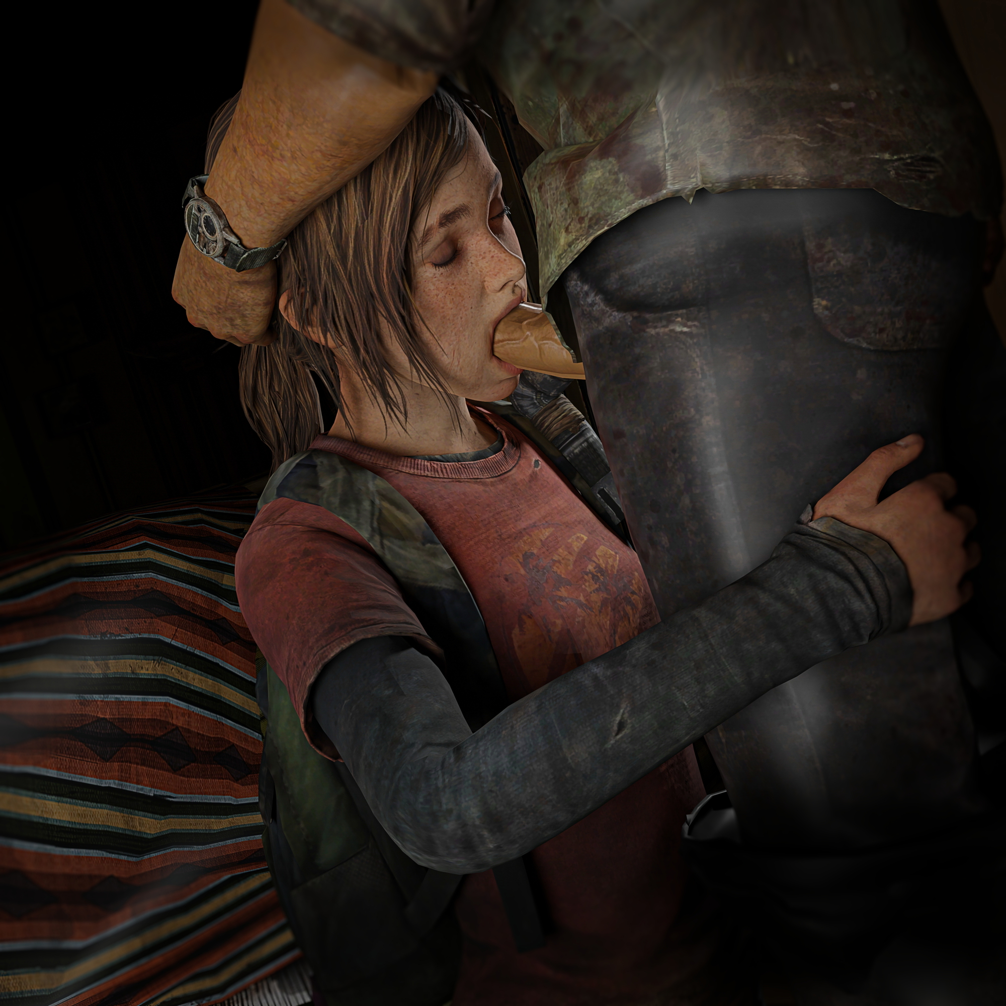 Ellie And Joel Behind Closed Doors The Last Of Us Ellie 1girl Blowjob Teen Agedup Oral Oral Sex Rule34 R34 Straight 1boy1girl