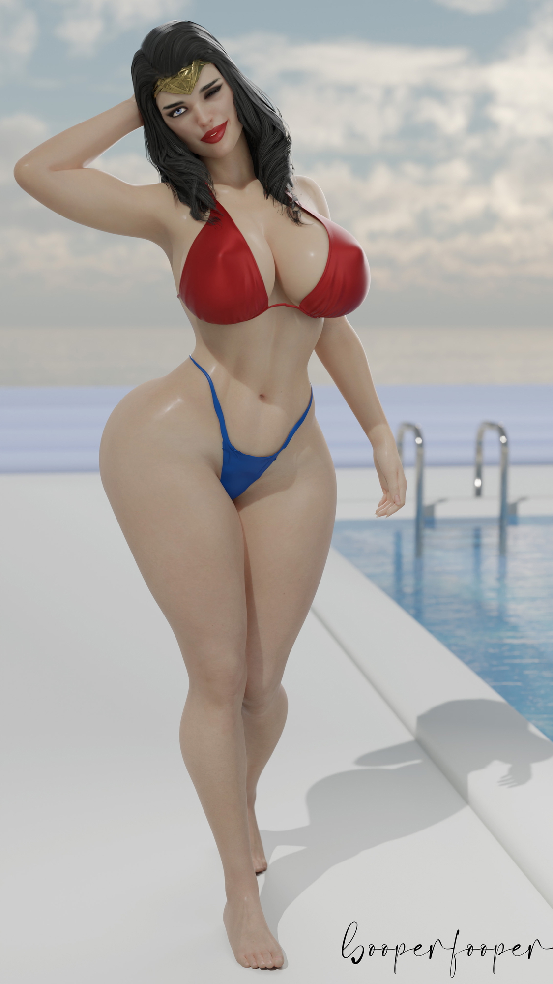 Wonder Woman at the pool Wonder Woman 