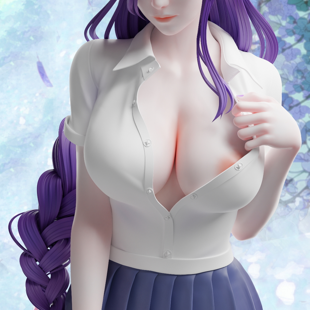 Raiden Shogun Genshin Impact 3d Girl 3d Porn Nude Sexy Solo Skirt Purple Hair Cleavage Schoolgirl Anime