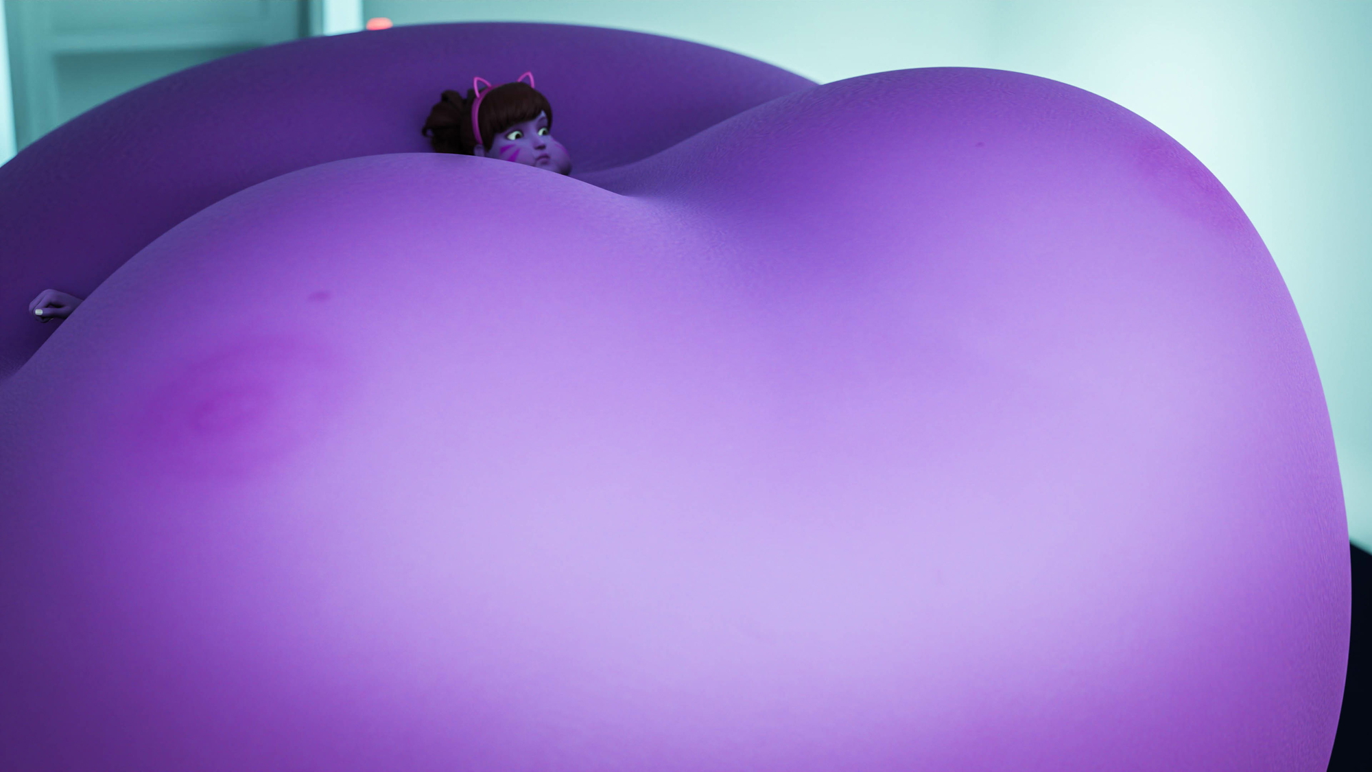 D.Va Expansion Lab testing [3 in 1] Dva (overwatch) Inflation Fetish Breast Expansion Body Inflation Balloon Fat Belly Laboratory 3