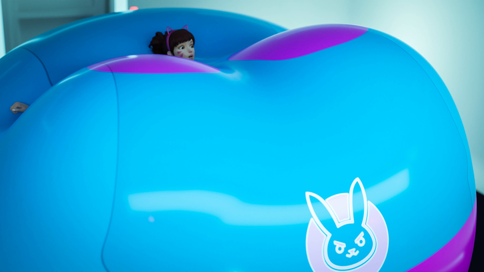 D.Va Expansion Lab testing [3 in 1] Dva (overwatch) Inflation Fetish Breast Expansion Body Inflation Balloon Fat Belly Laboratory 5