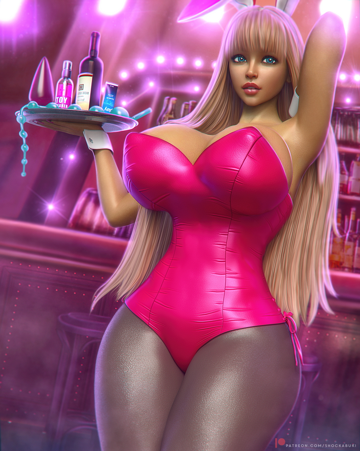 Bunny girl  Bunny Sextoy Blonde Bimbo Boobs Fake Tits