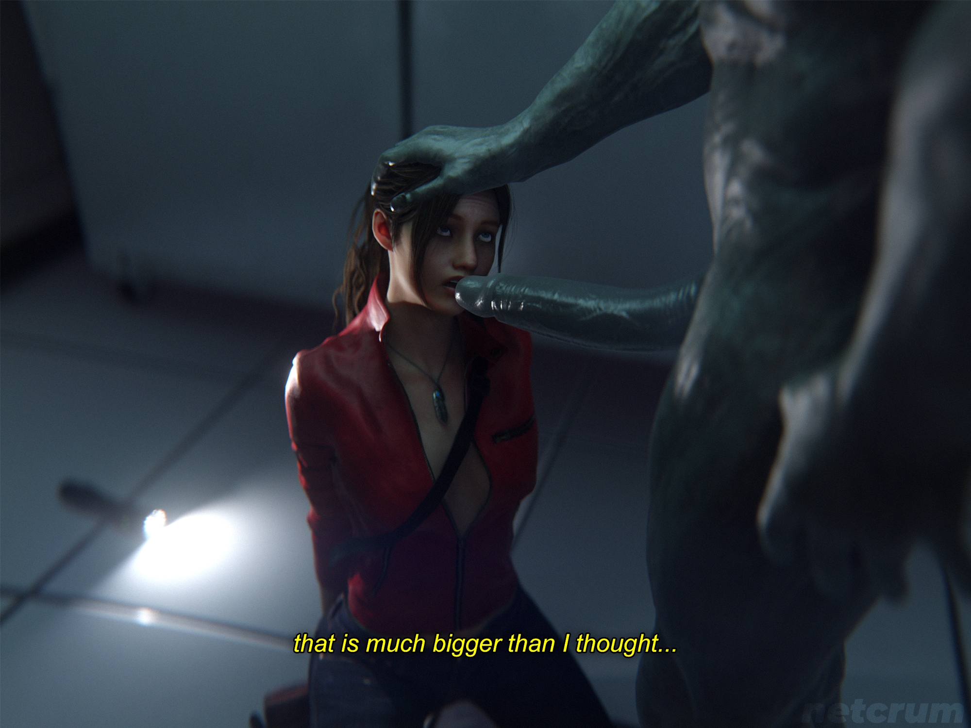 Claire Gets Caught Sneaking Where she Shouldn t Claire Redfield Resident Evil Resident Evil 2 Resident Evil 2 Remake Blowjob Big Cock Boobs Natural Boobs Big Dick Captured Caption Forced Forced Oral
