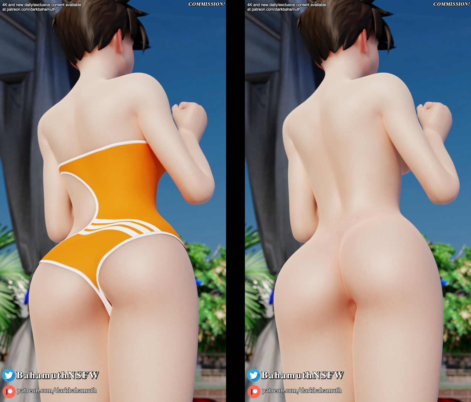 Tracer happy to be at the pool | Commission! Tracer Overwatch 
