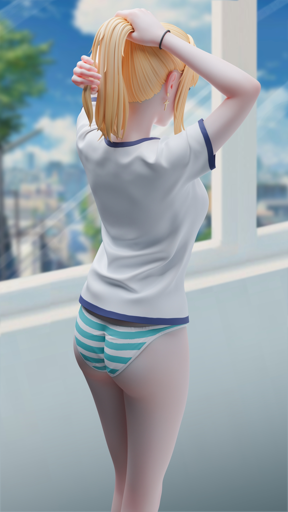Jean Gunnhildr Genshin Impact 3d Girl Ass Big Ass Schoolgirl Large Breasts Panties No Panties Long Legs Shirtless Anime 2