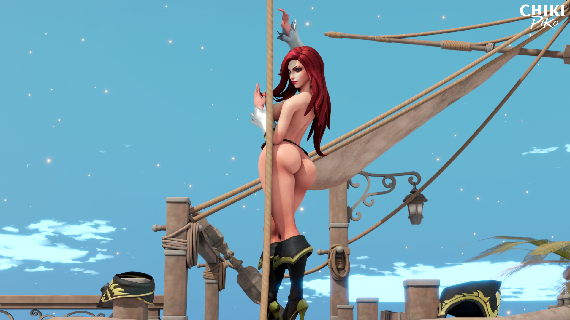 Miss Fortune Pole Dance Miss Fortune Legs Boobs Big Tits Big Ass Big Booty Striptease Stripper Stripping Rule34 Rule 34 Pole Dance