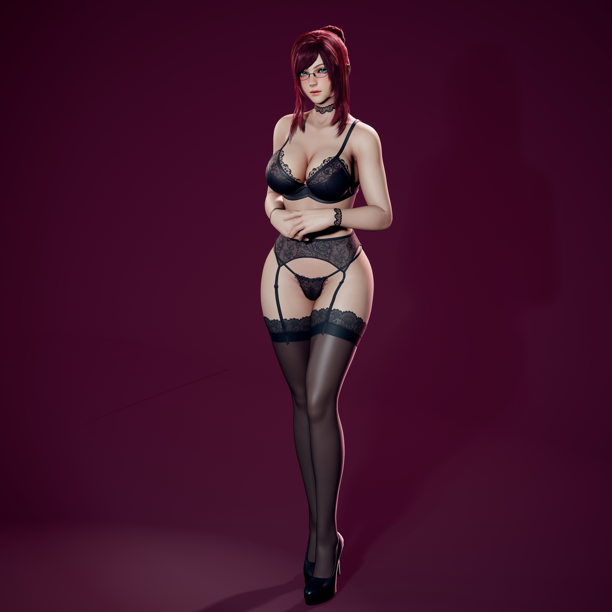 Primrose in lingerie. Getting ready for Valentine League Of Legends Primrose Model Big Tits Sexy Lingerie High Heels Thong 4