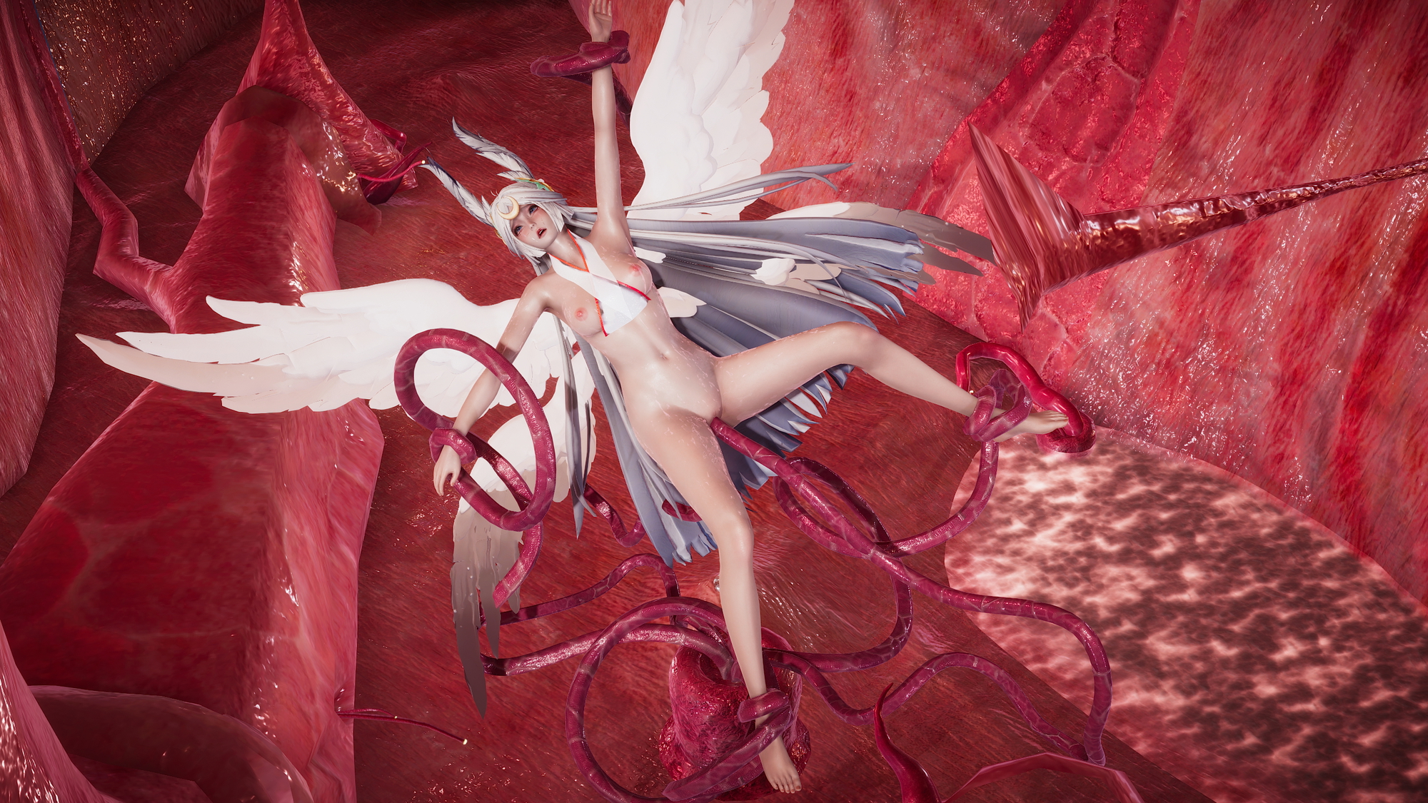 Honey Select 2 (被触手产卵的辉夜姬) Honey Select 2 Petite Teen Hentai 3d Porn Pussy Pink Nipples Natural Boobs Natural Tits Nude Naked Tentacles Double Penetration Anal Stomach Bulge Inflation 11