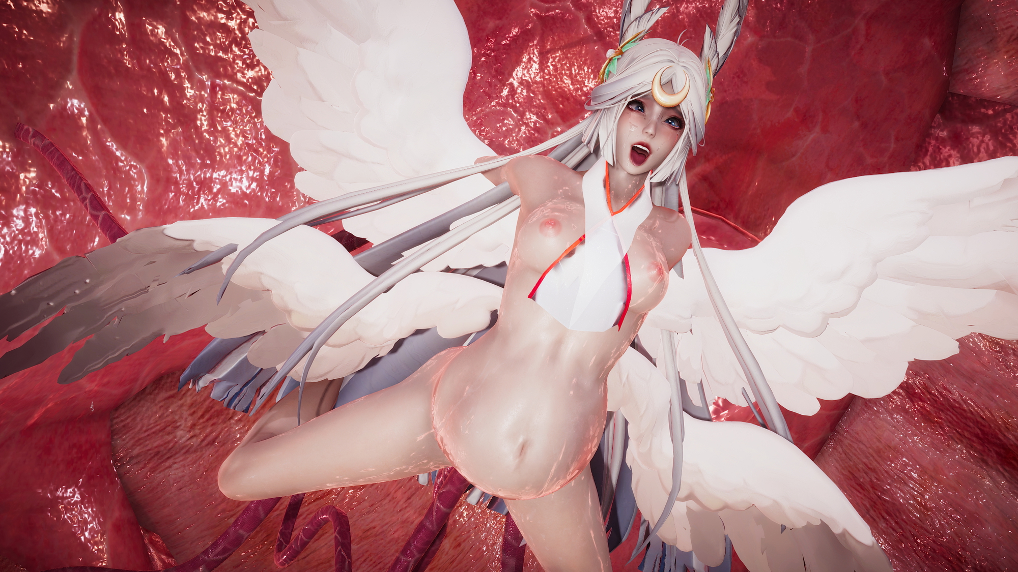 Honey Select 2 (被触手产卵的辉夜姬) Honey Select 2 Petite Teen Hentai 3d Porn Pussy Pink Nipples Natural Boobs Natural Tits Nude Naked Tentacles Double Penetration Anal Stomach Bulge Inflation 23