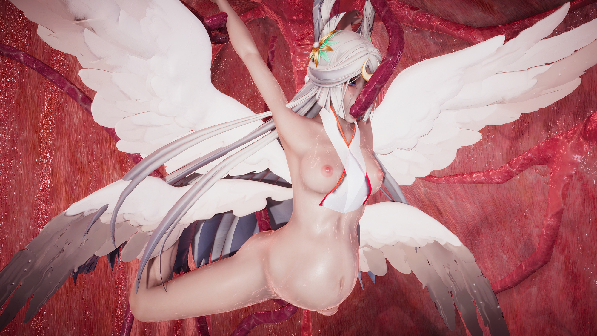 Honey Select 2 (被触手产卵的辉夜姬) Honey Select 2 Petite Teen Hentai 3d Porn Pussy Pink Nipples Natural Boobs Natural Tits Nude Naked Tentacles Double Penetration Anal Stomach Bulge Inflation 25