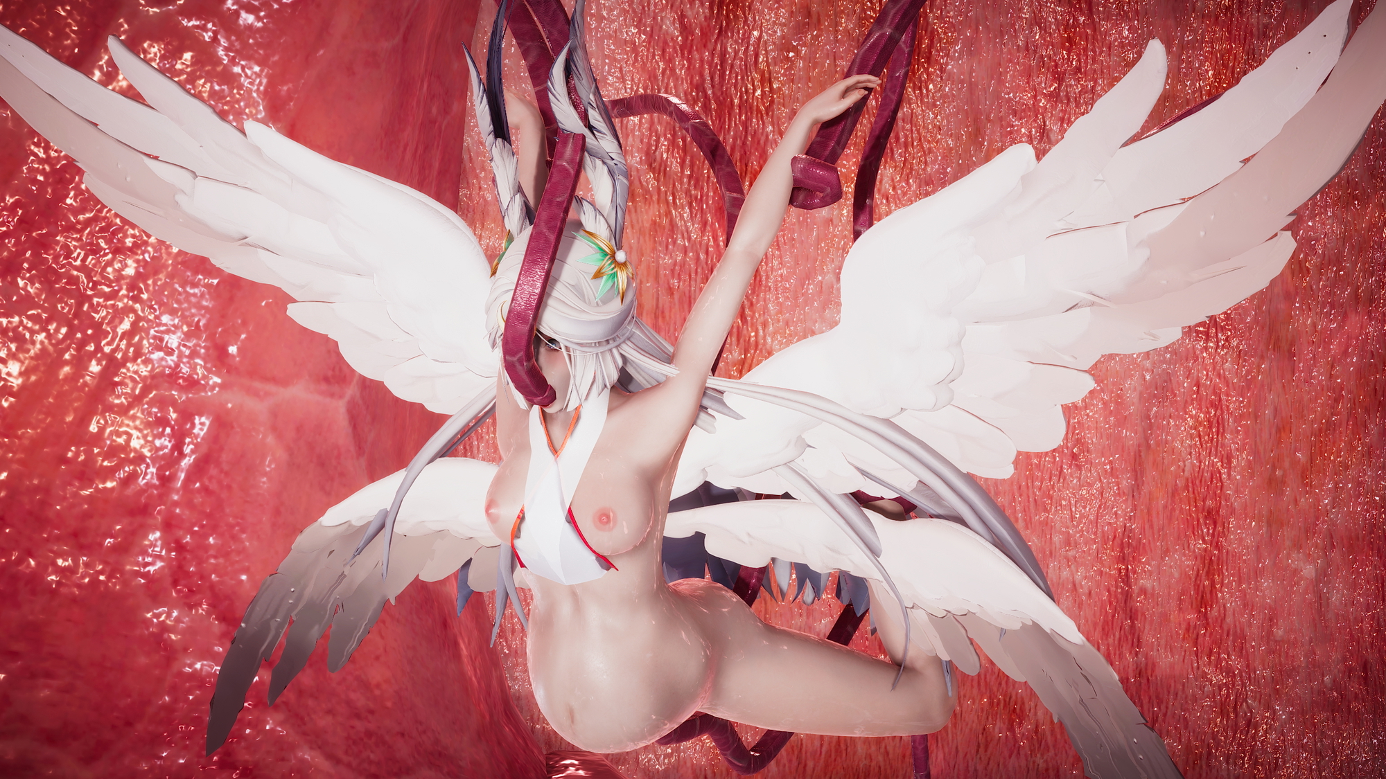 Honey Select 2 (被触手产卵的辉夜姬) Honey Select 2 Petite Teen Hentai 3d Porn Pussy Pink Nipples Natural Boobs Natural Tits Nude Naked Tentacles Double Penetration Anal Stomach Bulge Inflation 26