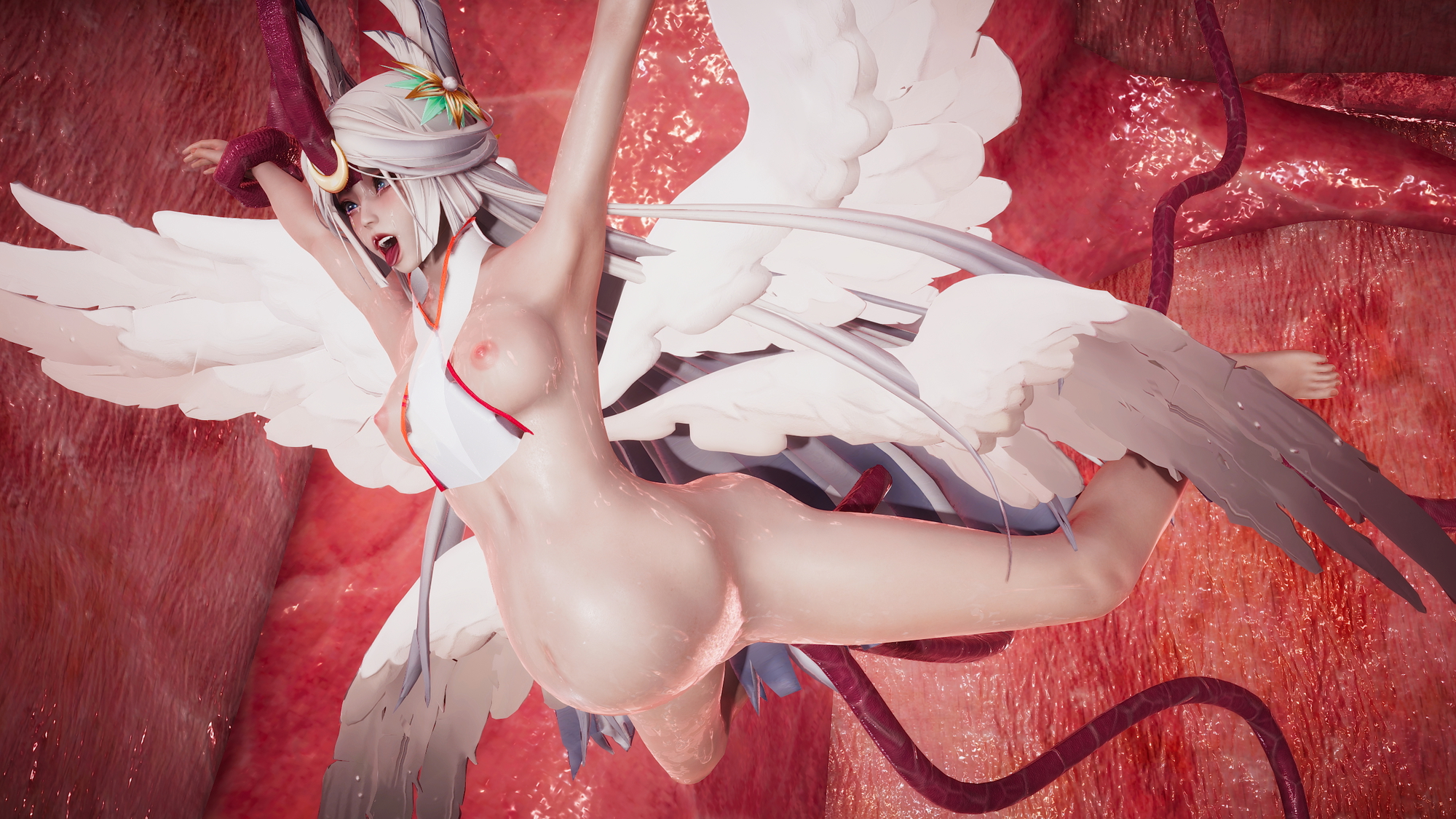 Honey Select 2 (被触手产卵的辉夜姬) Honey Select 2 Petite Teen Hentai 3d Porn Pussy Pink Nipples Natural Boobs Natural Tits Nude Naked Tentacles Double Penetration Anal Stomach Bulge Inflation 28
