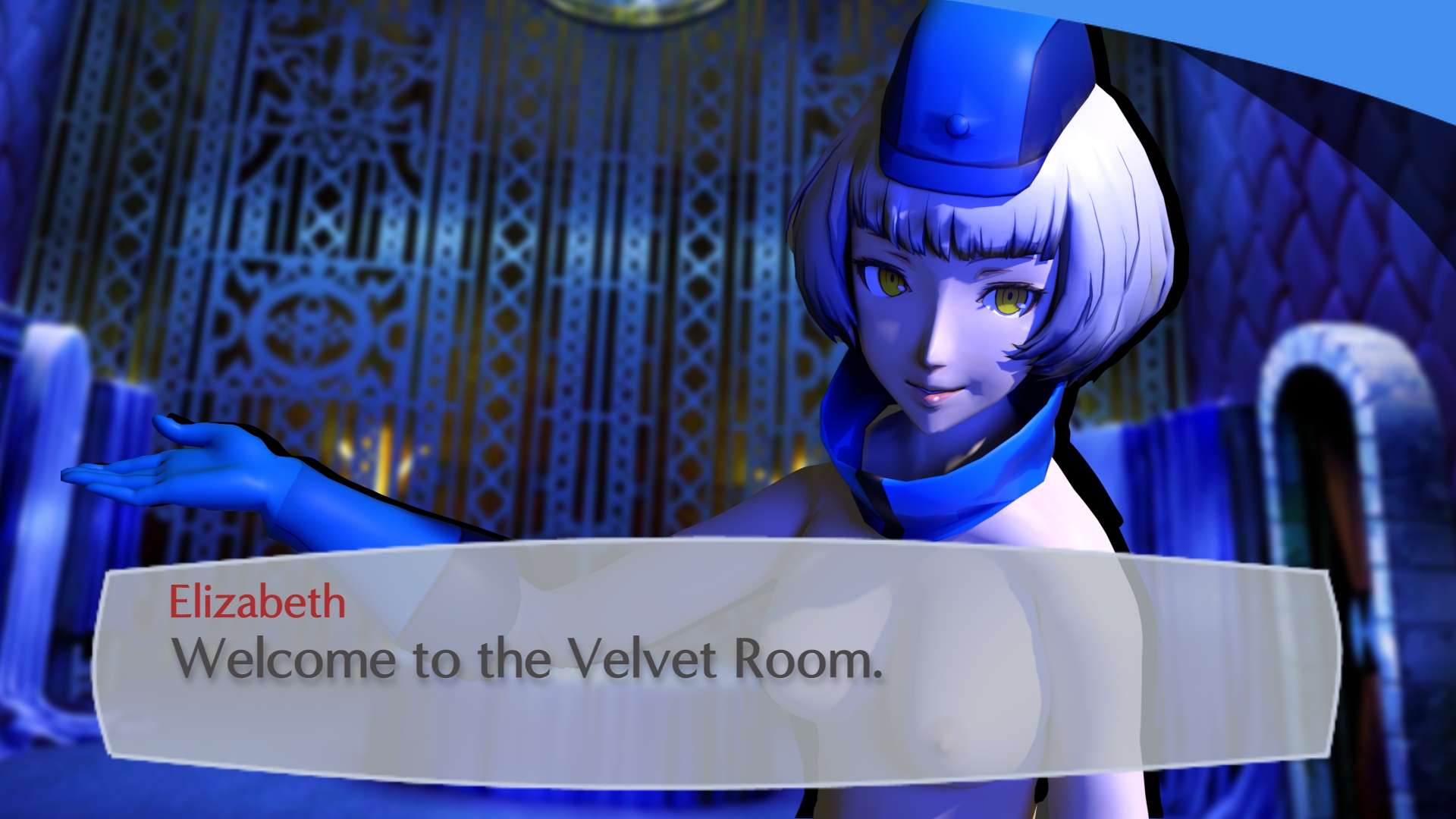 Elizabeth welcomes you to the Velvet Room Persona Persona 3 Elizabeth Boobs Exhibitionism 2