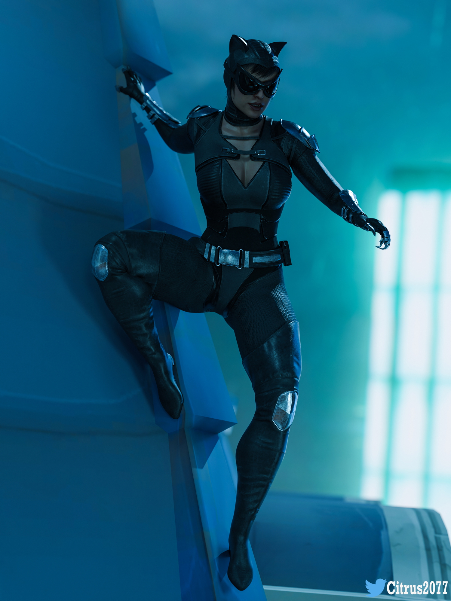 Catwoman got caught! Dc Comics Injustice Catwoman Stripping Pussy Licking Big Breasts Breasts Kissing Tongue French Kiss