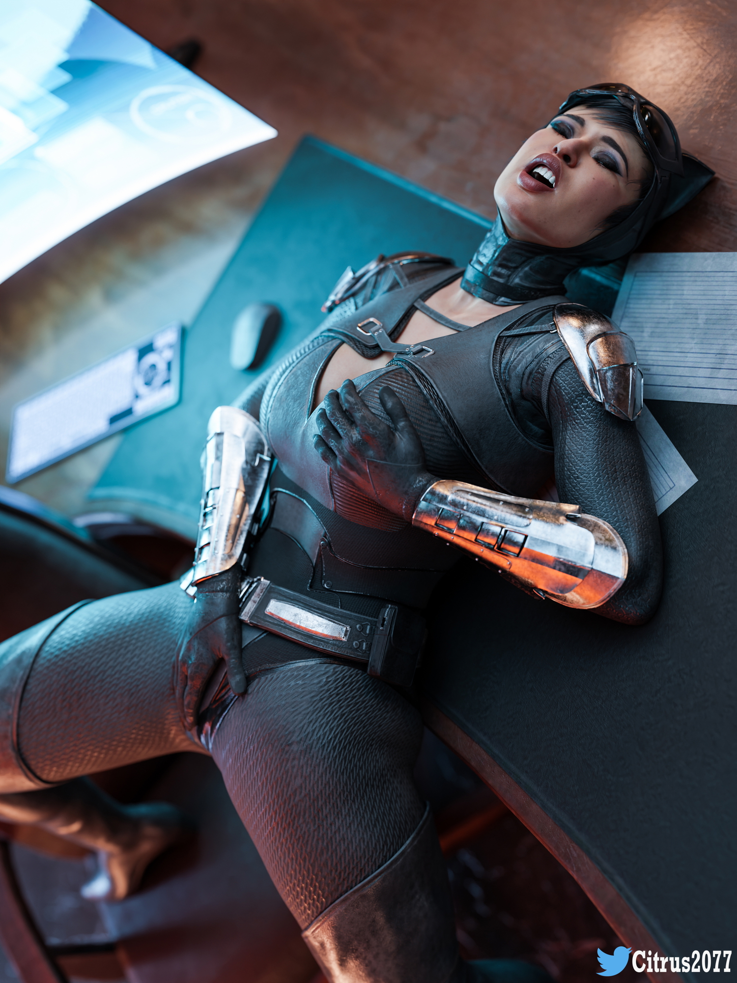 Catwoman got caught! Dc Comics Injustice Catwoman Stripping Pussy Licking Big Breasts Breasts Kissing Tongue French Kiss 9