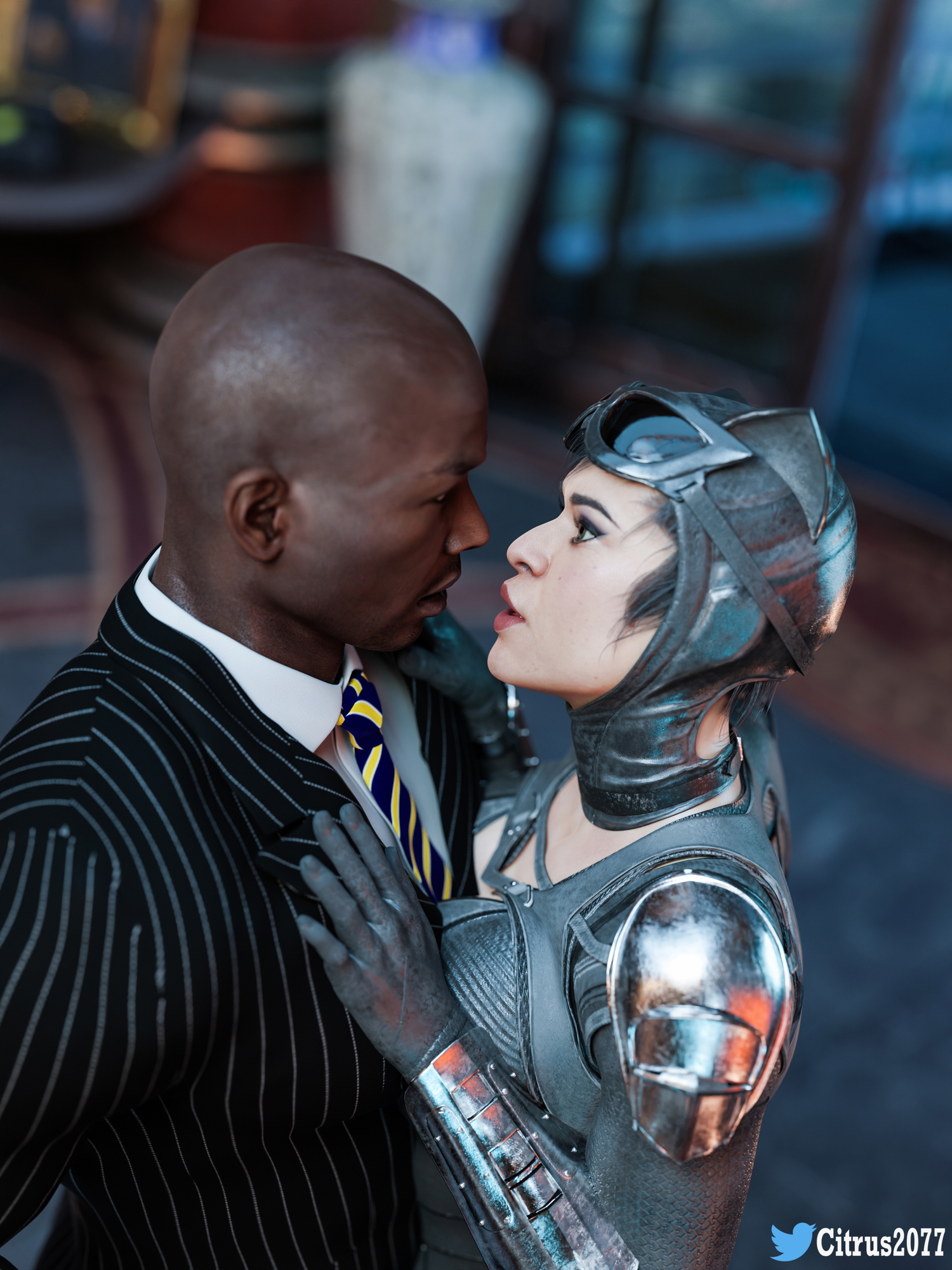 Catwoman got caught! Dc Comics Injustice Catwoman Stripping Pussy Licking Big Breasts Breasts Kissing Tongue French Kiss 15