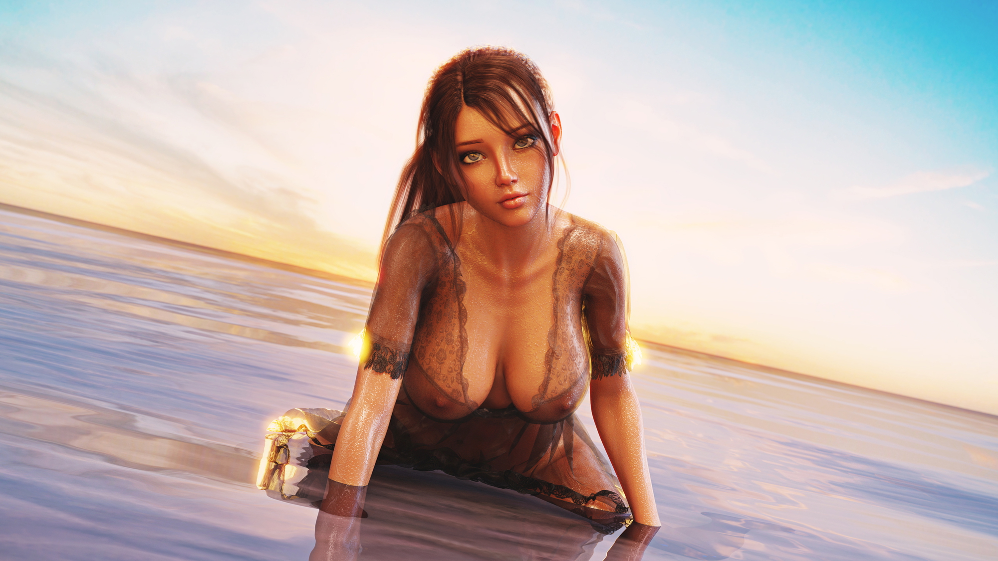 Wet  3d Porn 3d Girl Nsfw Sexy Sea