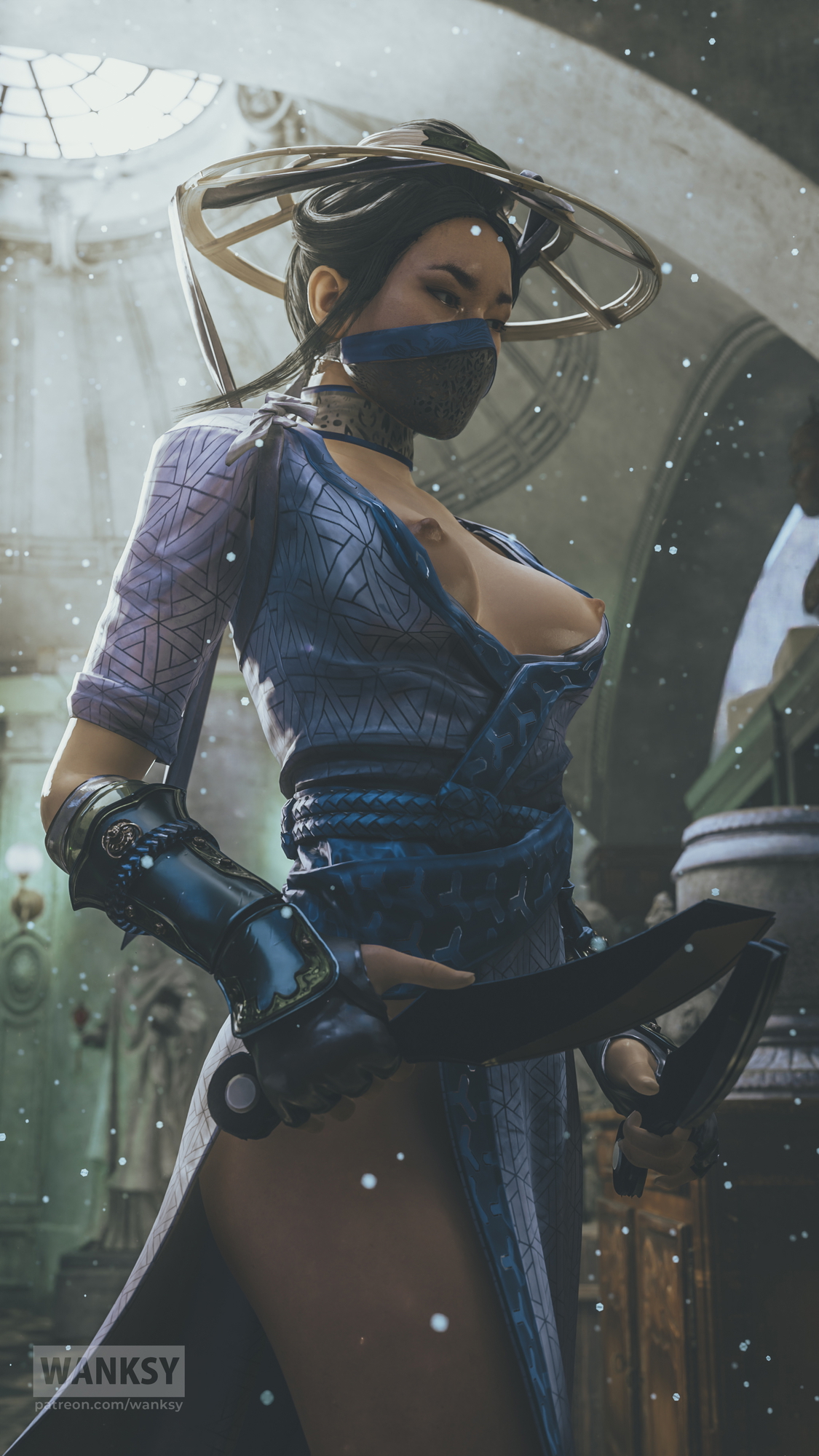 Kitana in her sexy summer outfit Kitana Mortal Kombat 3d Porn 3d Girl Nsfw Nipples Sexy Bikini Armor