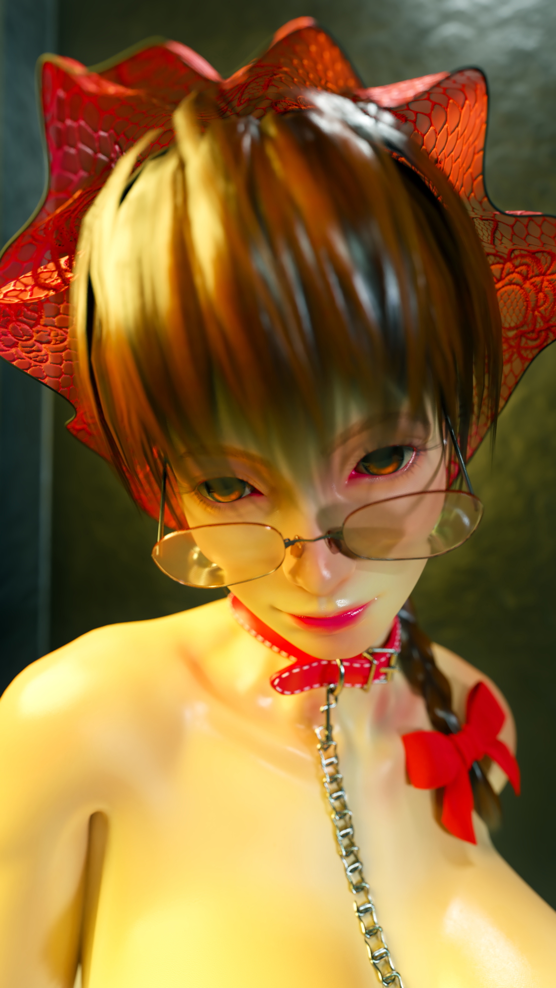 Kasumi lingerie Dead Or Alive Kasumi 3d Girl 3d Porn Sexy Natural Boobs Nipples Naked Nude Lingerie Collar Big Tits 2