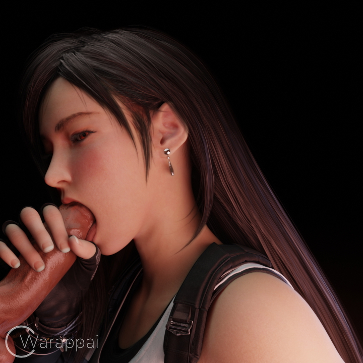 Tifa sucking a dick Tifa Lockhart Final Fantasy VII Blowjob 1boy1girl Fellatio Hentai Nsfw