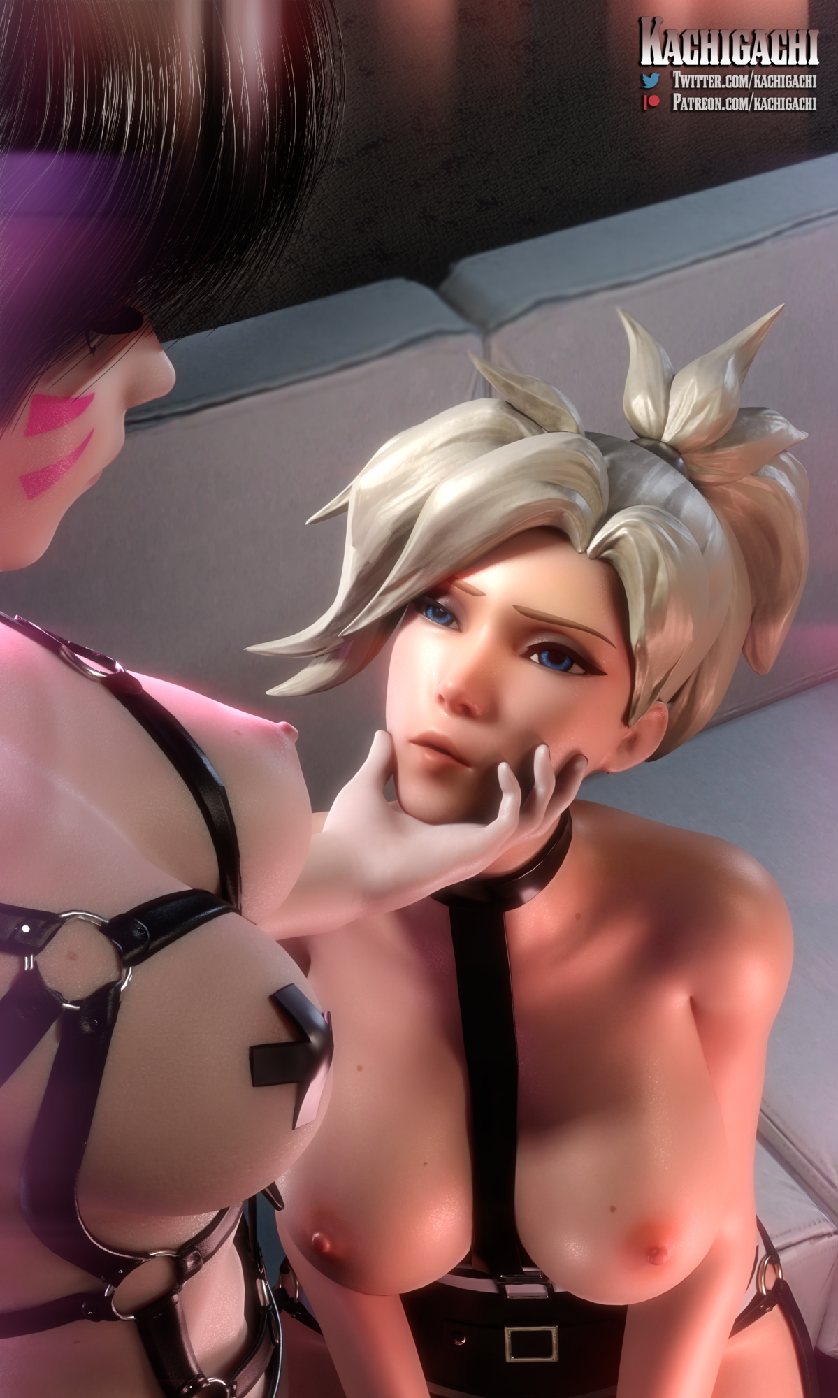 D.Va and Mercy (Alt angle) Dva (overwatch) Overwatch Mercy Big Tits Bdsm Fetish