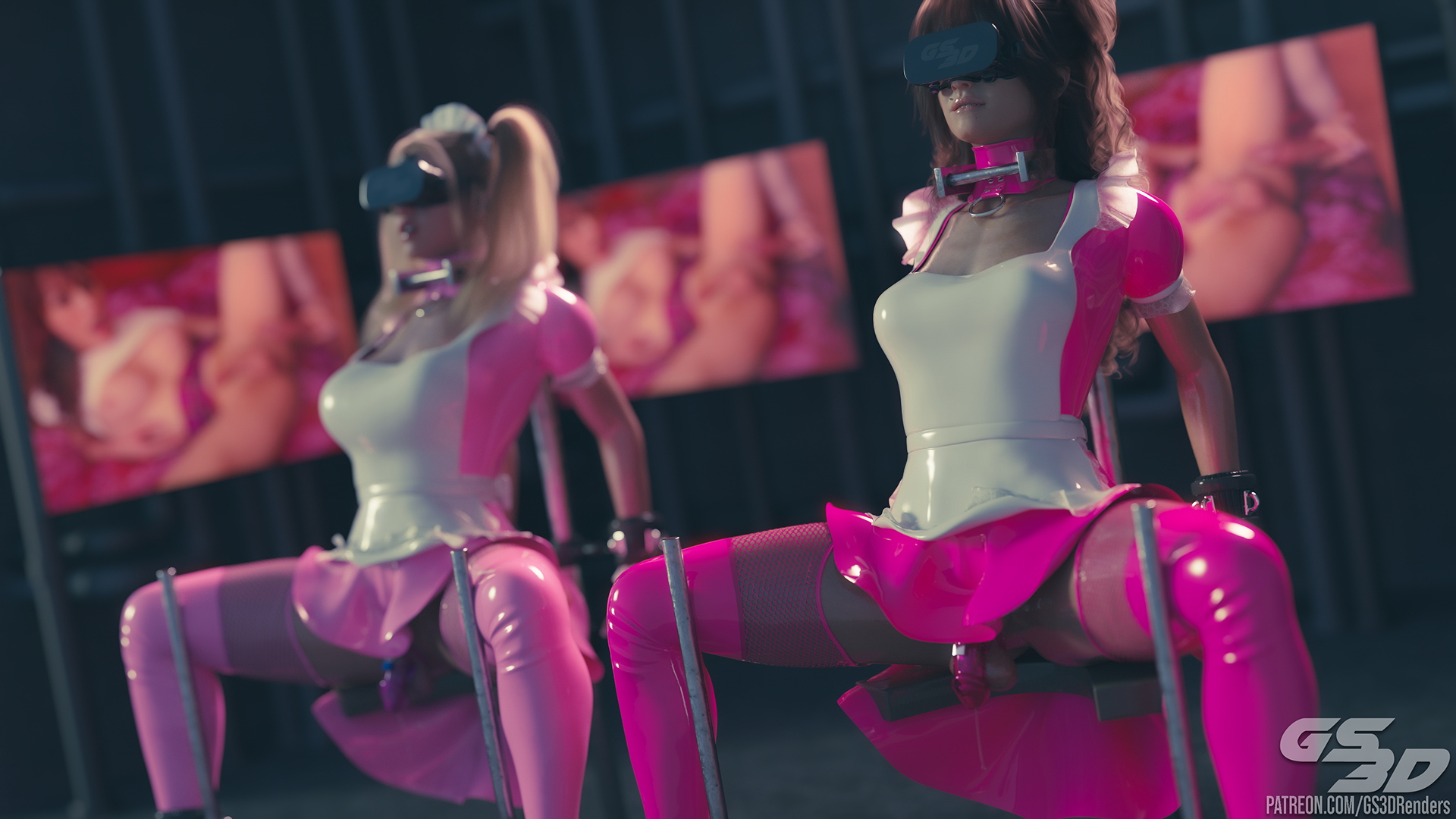 Maid Hypno [HD]  Rubber Latex Slut Latex Suit Maid Outfit Uniform Maid Uniform Maid Outfit Hypnosis Hypnotized Headset Vr Headset Sissy Feminization Futanari Futa Bdsm Bondage Collar 9
