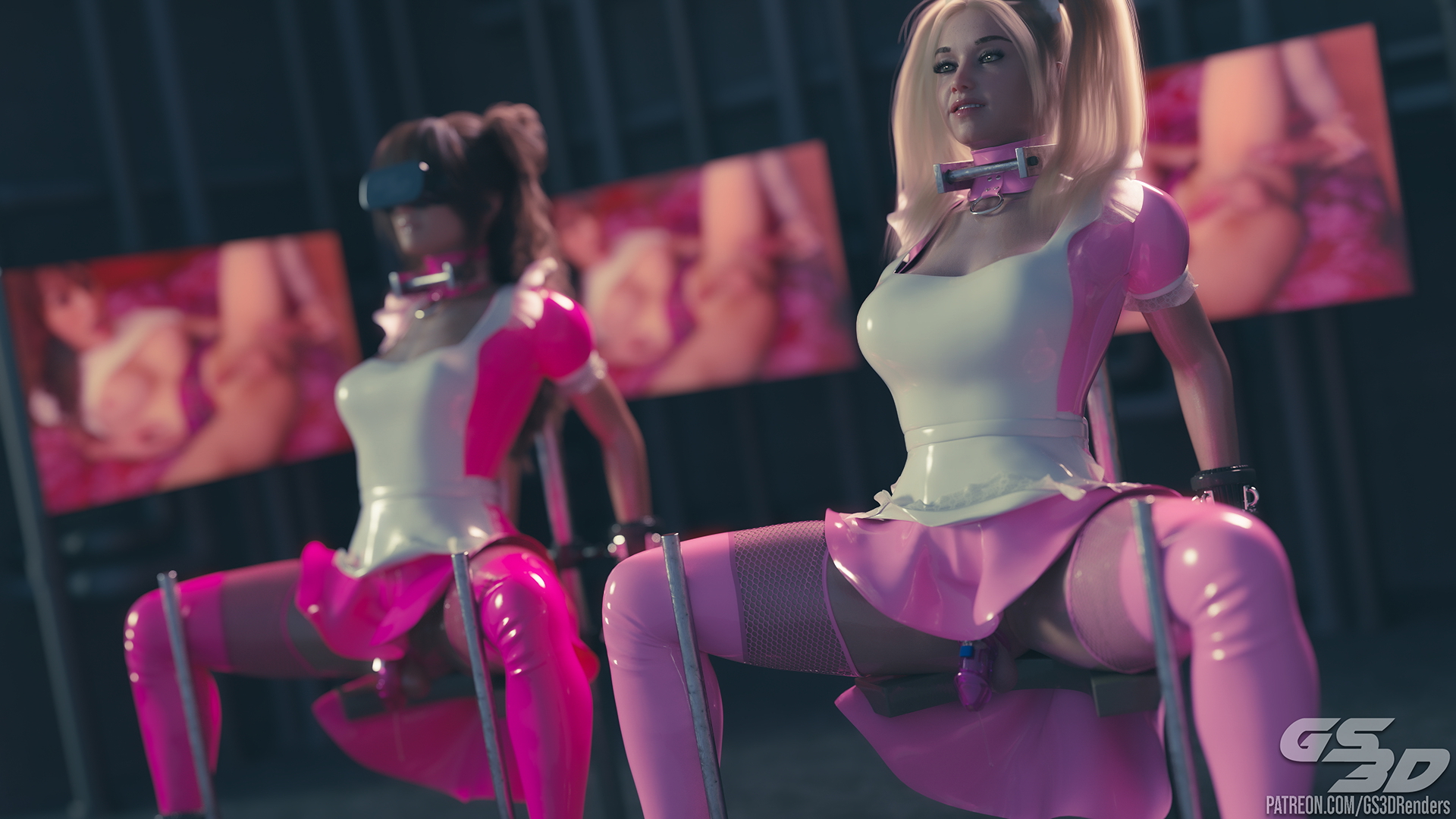 Maid Hypno [HD]  Rubber Latex Slut Latex Suit Maid Outfit Uniform Maid Uniform Maid Outfit Hypnosis Hypnotized Headset Vr Headset Sissy Feminization Futanari Futa Bdsm Bondage Collar 12