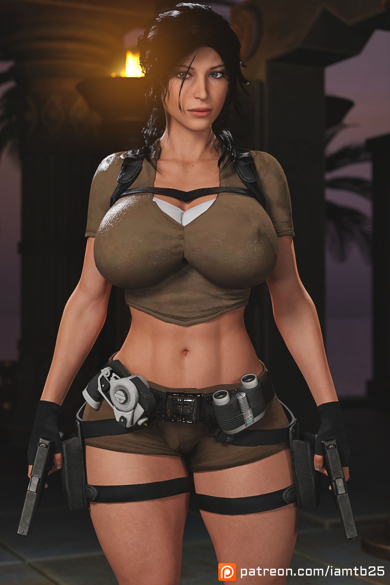 Lara Croft Lara Croft Tomb Raider Shadow Of The Tomb Raider Thicc Curvy Big Tits Big Ass Big Breasts Nude Pinup 3