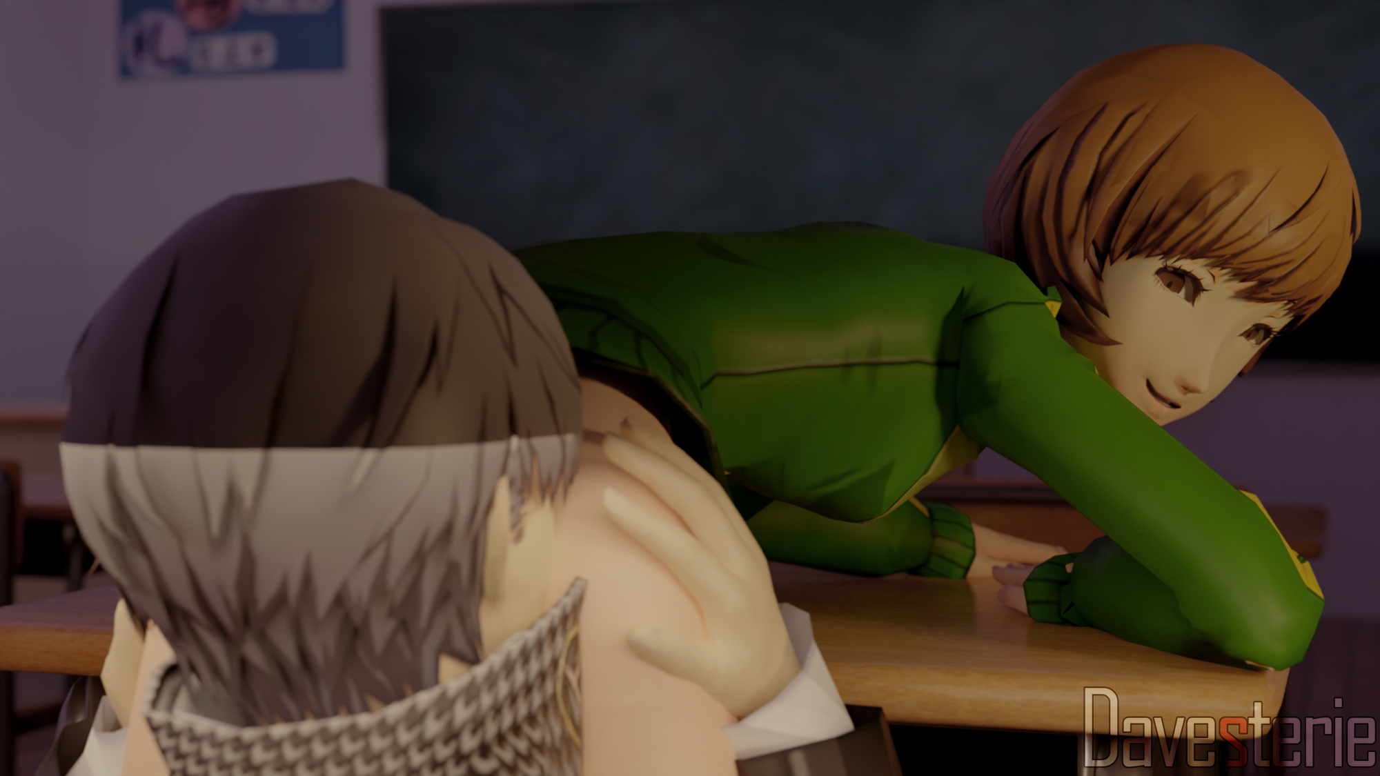 Chie After Classes pt. 2 Persona 4 Chie Satonaka Vaginal Sex Creampie Schoolgirl School Uniform Cum Cum Inside 2
