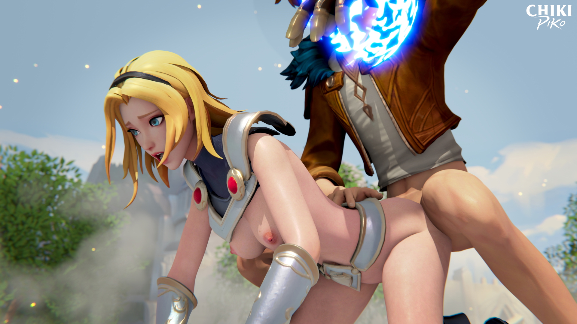 Lux + Ezreal doggy Lux Legs Boobs Big Tits Big Ass Big Booty Striptease Stripper Stripping Rule34 Rule 34 Straight Anal