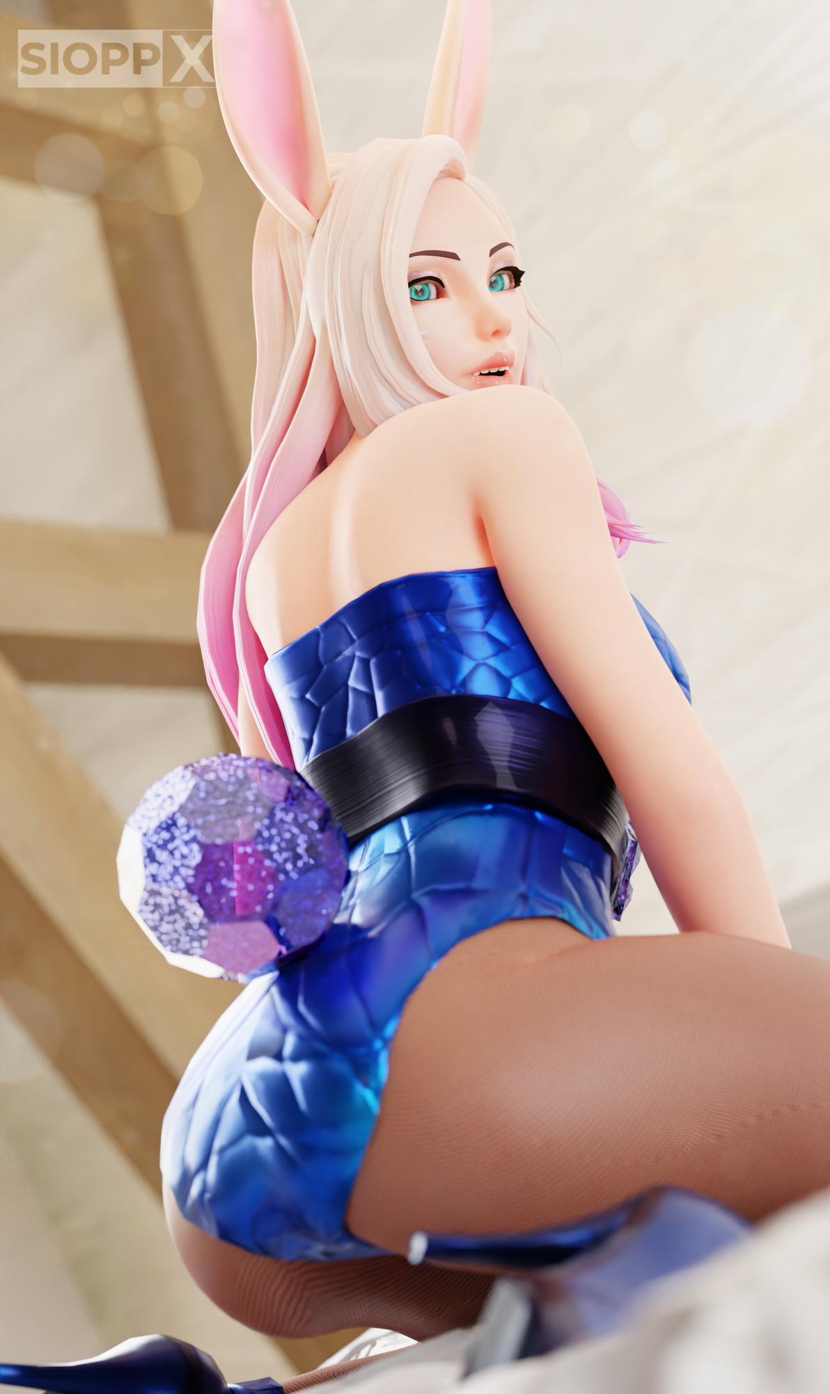Ahri in a Bunny Suit Ahri K Da Ahri K/da League Of Legends Bunny Suit