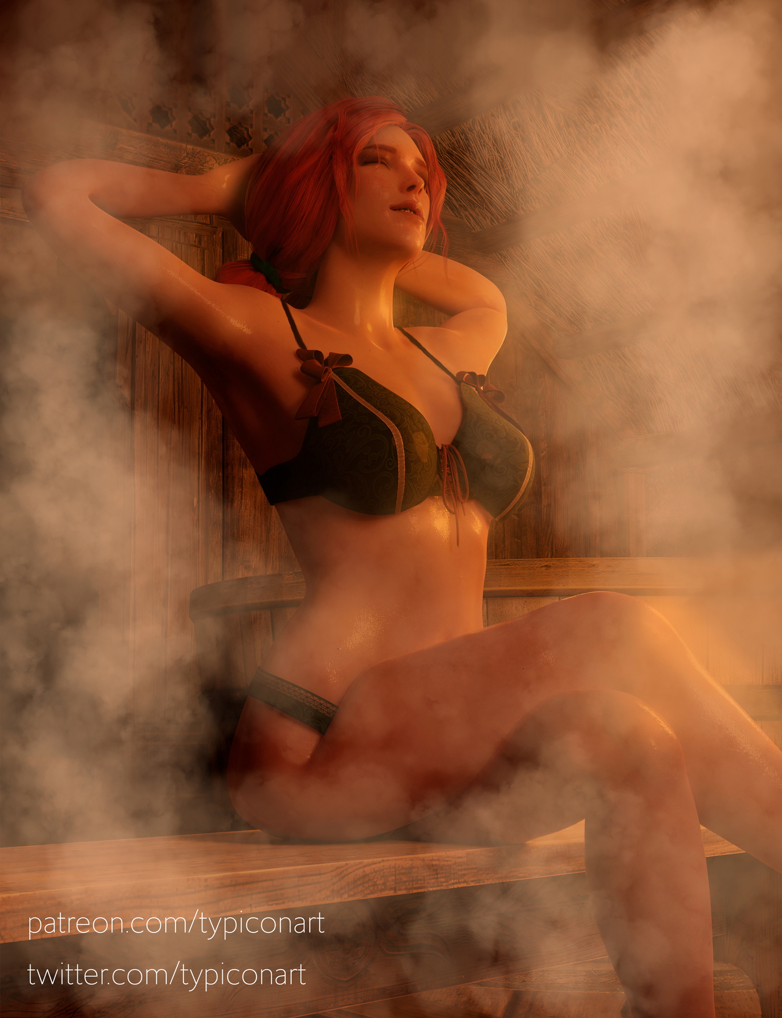 Triss in Sauna The Witcher The Witcher 3 Triss Merigold Triss Nsfw Sauna Nude