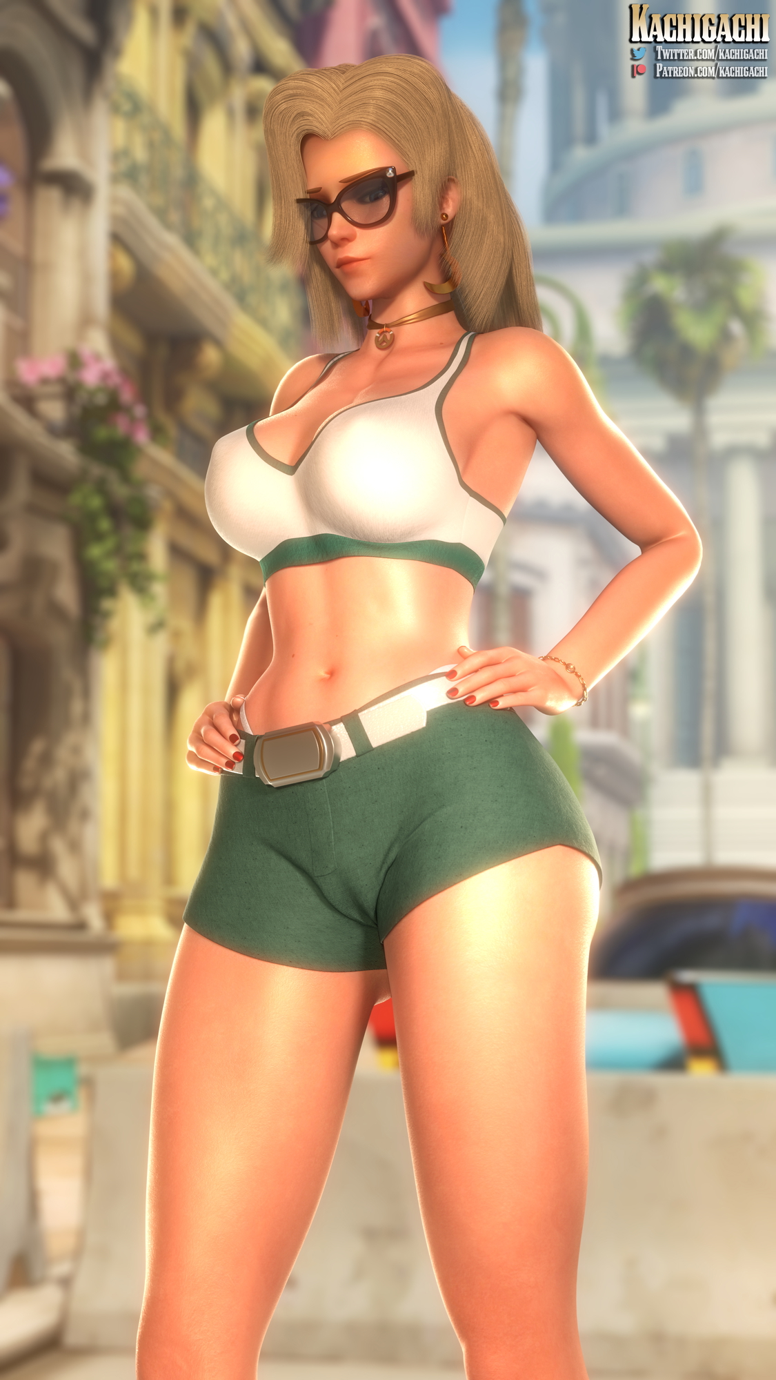 Casual Mercy Overwatch Mercy 3d Girl Big Tits Blonde Pinup 2