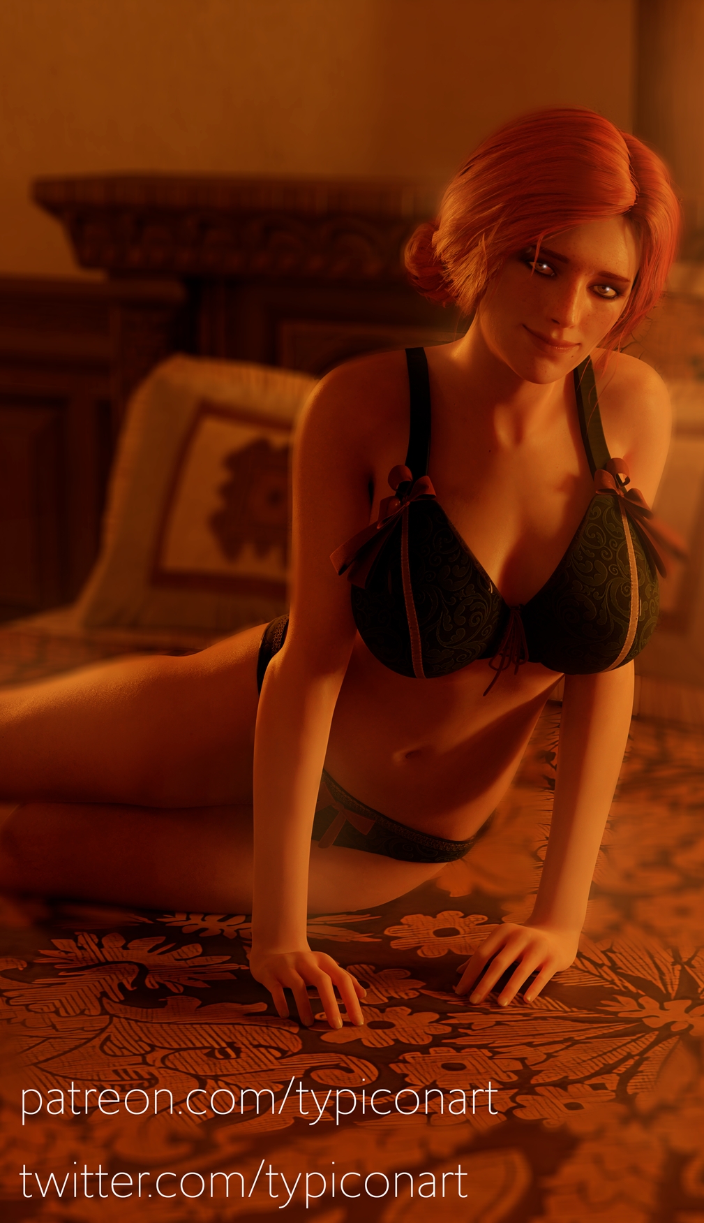 Triss Triss Merigold Triss The Witcher The Witcher 3 Bed 2
