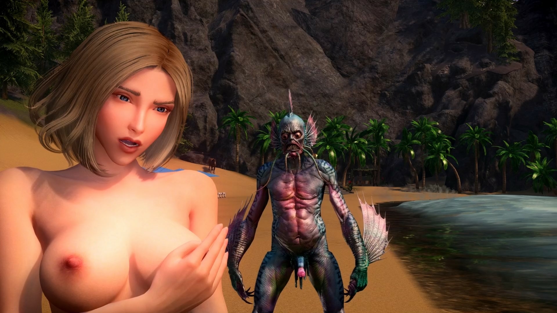 Shannon surprised by sea monster. See video below for full story.