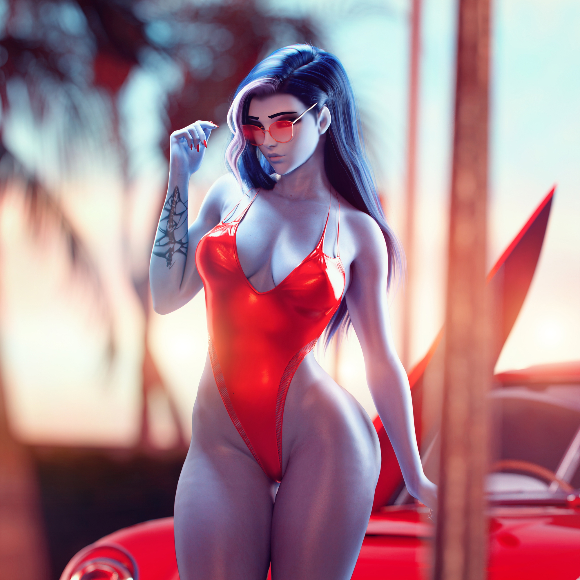 Widowmaker swimsuit Widowmaker Overwatch 3d Porn Pose Sexy Swimsuit