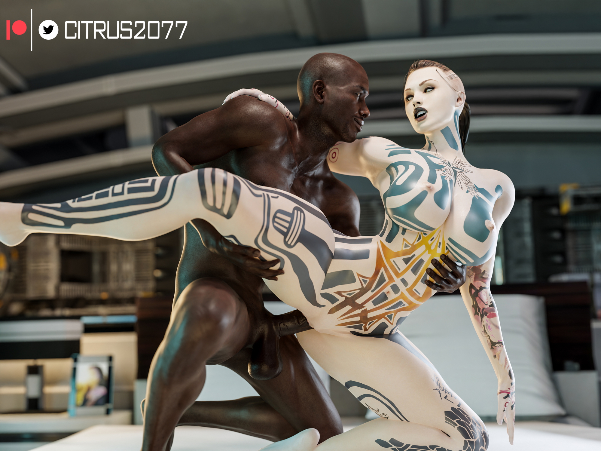 Mass Effect Duo Mass Effect Jack Commander Shepard Voluptuous Big Tits Wide Hips Thick Thick Thighs Pale Skinned Female Big Breasts Big Ass Sex Vaginal Femshep 2