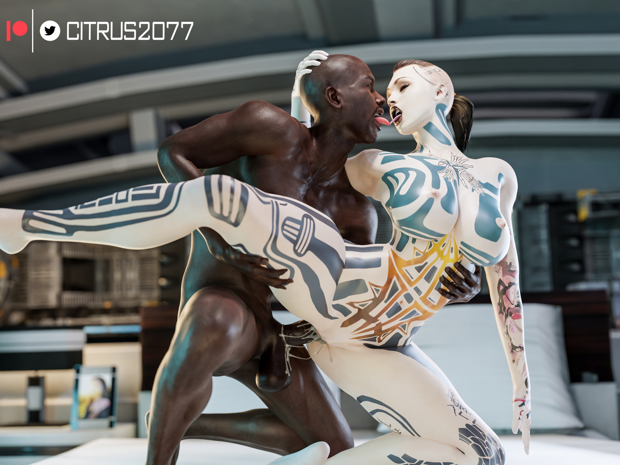 Mass Effect Duo Mass Effect Jack Commander Shepard Voluptuous Big Tits Wide Hips Thick Thick Thighs Pale Skinned Female Big Breasts Big Ass Sex Vaginal Femshep 3