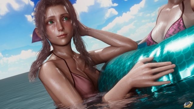 Tifa  Aerith  Jessie. Aerith Gainsborough Tifa Lockhart Jessie Rasberry Final Fantasy Studio Neov2 Honey Select 2 Digital Art