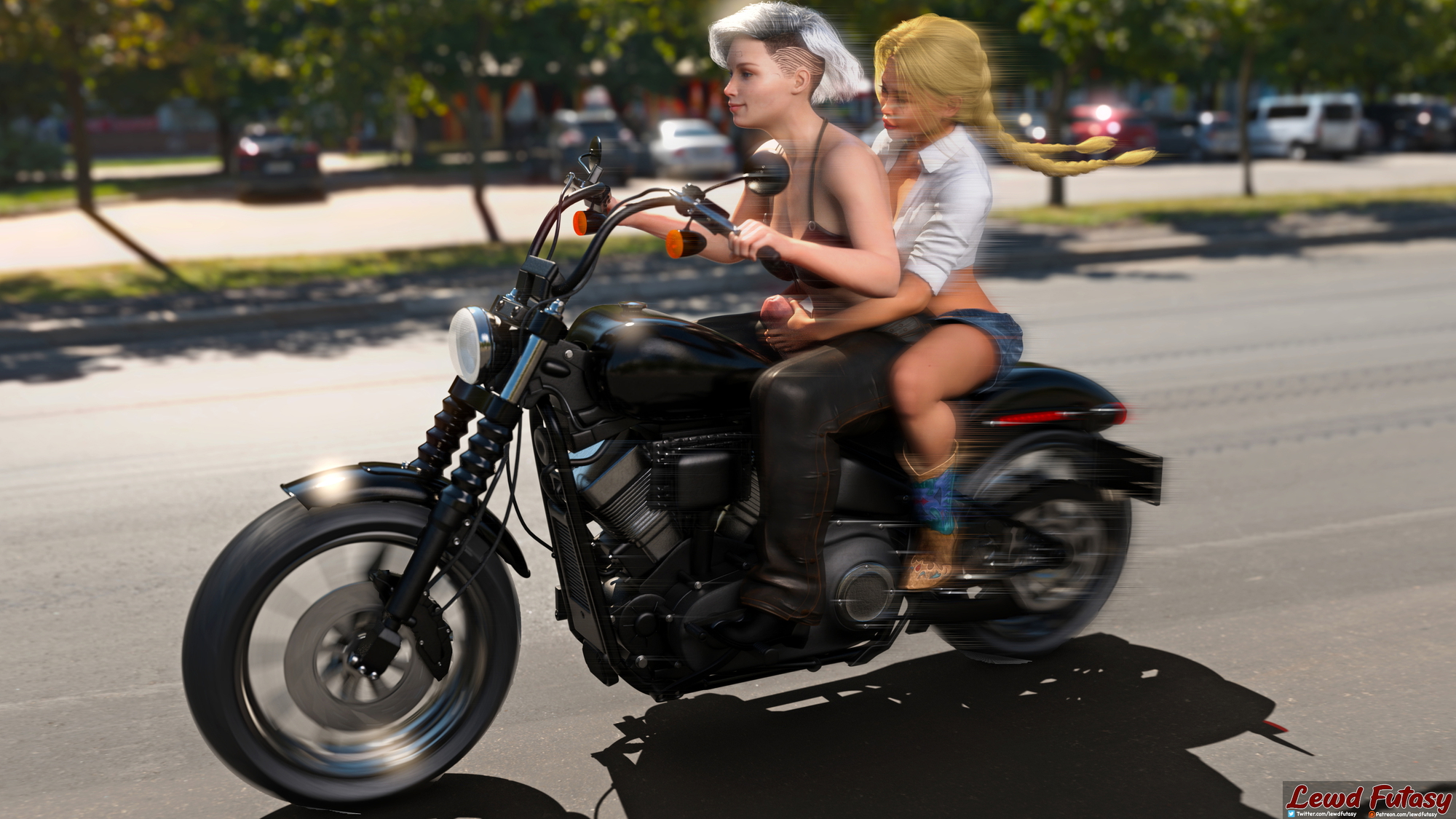 Faith and Lulu on a bike ride