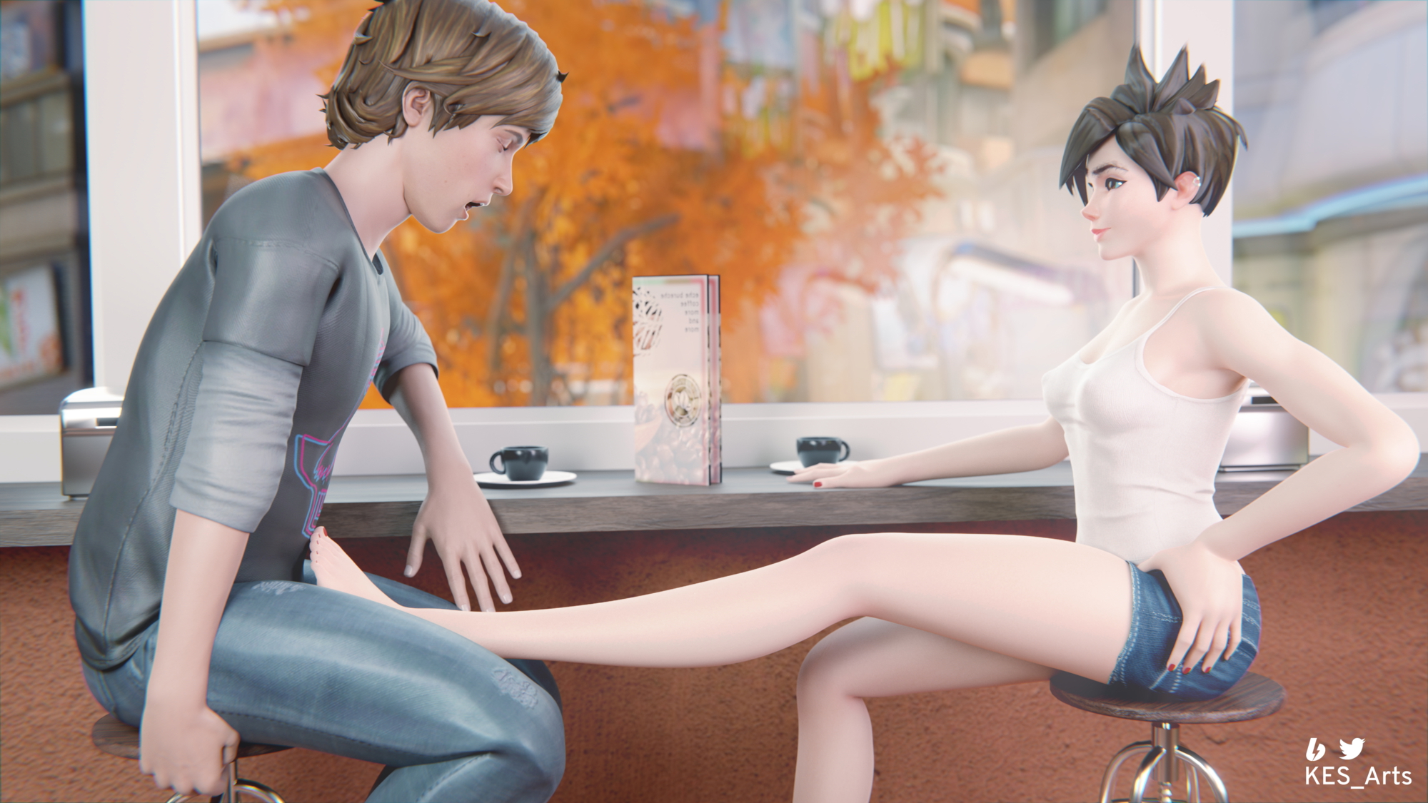 Tracer s public footjob Overwatch Tracer Life Is Strange Warren Graham Sexy Boobs Natural Boobs Natural Tits Rule34 Footjob Barefoot Public In Public