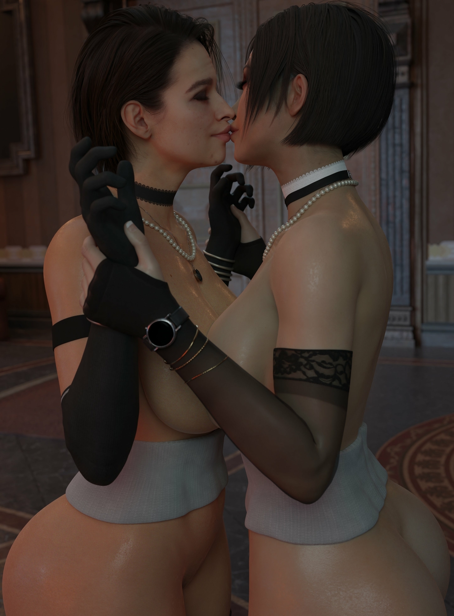 Tell all of these boys  they re wasting their time Stop standing in line   cause you re all mine Ada Wong Claire Redfield Resident Evil 3d Porn Big Tits Curvy Big Boobs Natural Breast Lesbian Sapphic Kissing 3