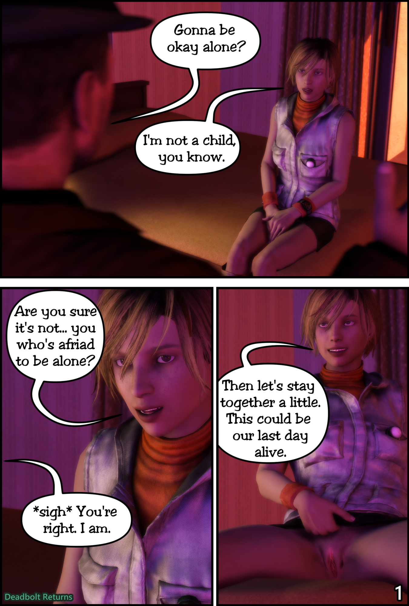 Not Alone - Heather Mason Mini Comic Silent Hill Silent Hill 3 Heather Mason Comic Comics Rule 34 Rule34 Sfm Source Filmmaker