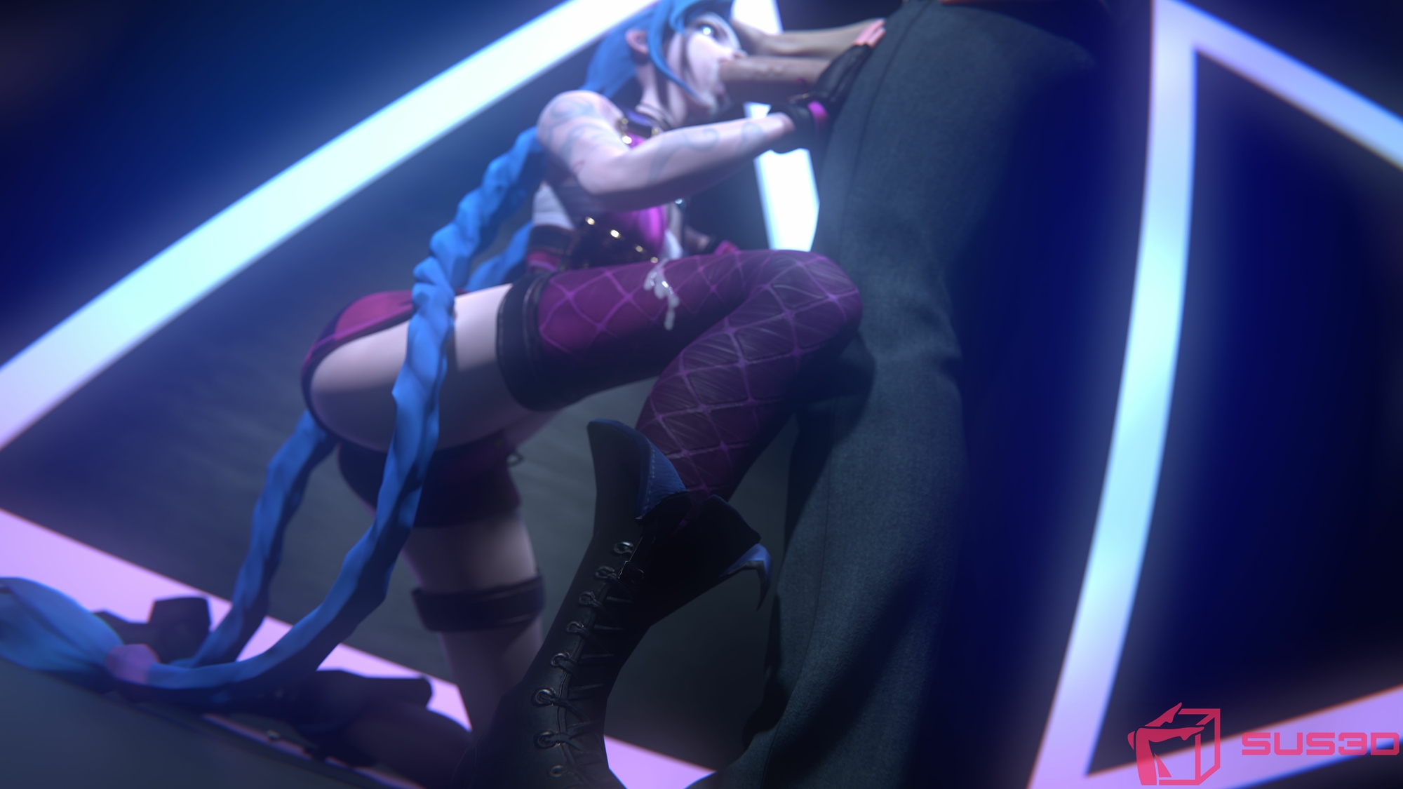 Jinx blowjob Jinx League Of Legends Legs Long Legs Blowjob Cum Cum In Mouth Cum On Body Cum On Clothes 2