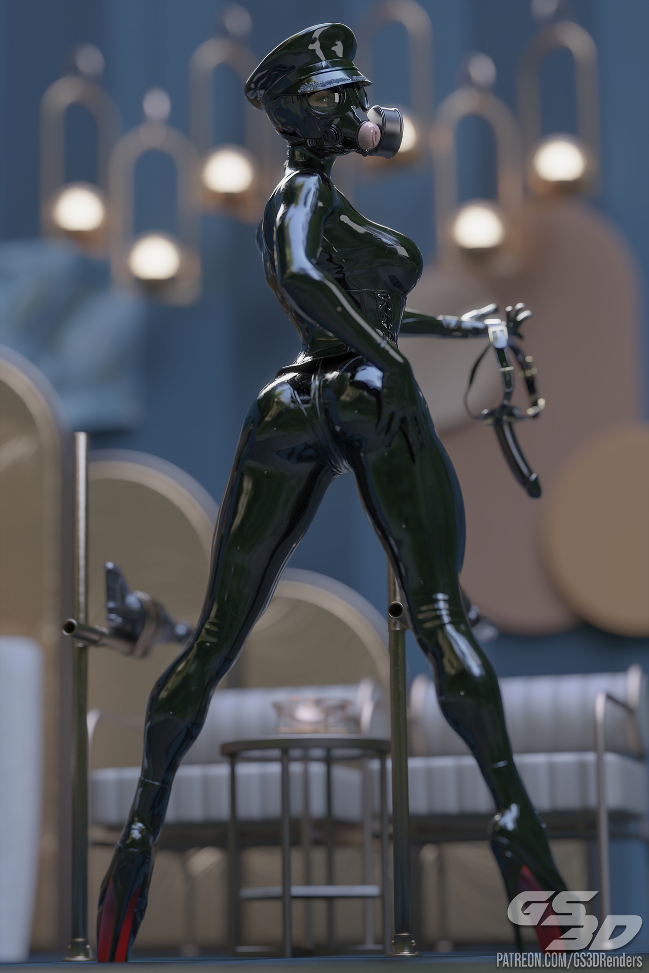 Rubber Tease 5 [HD]  Rubber Latex Latex Suit Latex Gloves Dildo Strapon Fuckmask Doll Domme Dominatrix Gas Mask Slut Tease
