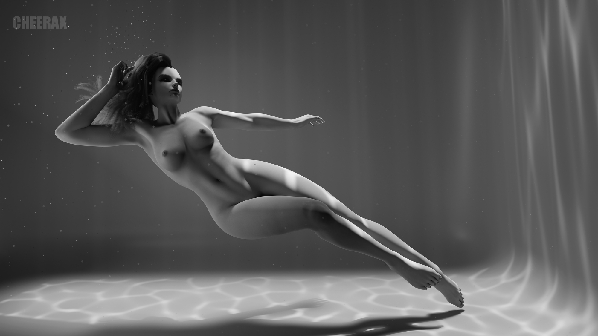 Sombra Weightless Overwatch Sombra Breasts Water 2