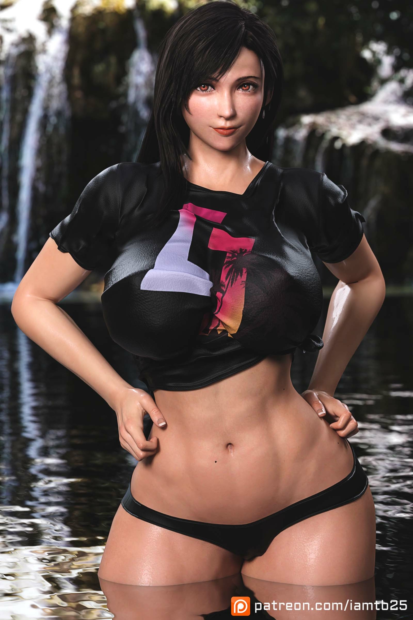Tifa Lockhart Tifa Lockhart Final Fantasy Final Fantasy 7 Remake Final Fantasy 7 Final Fantasy VII Big Tits Big Breasts Pinup Pussy Thicc Curvy 3