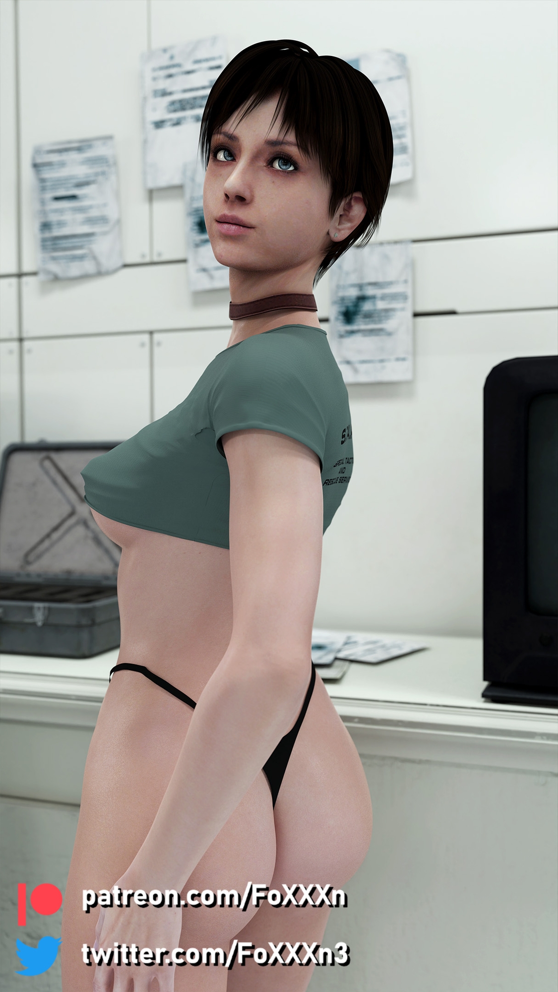Rebecca Chambers Posing Resident Evil Rebecca Chambers Solo Pose Underwear Sexy 3d Porn 3dnsfw 2